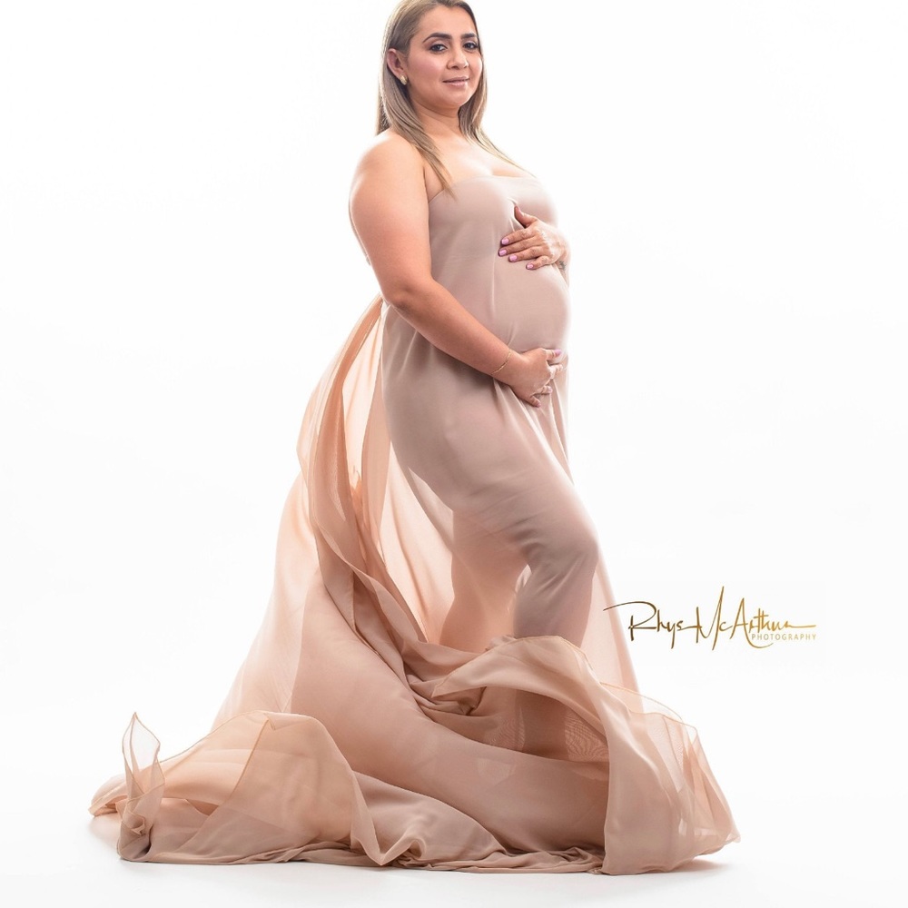 Chiffon Tossing Fabric Draping Maternity Sheer Silky See Through